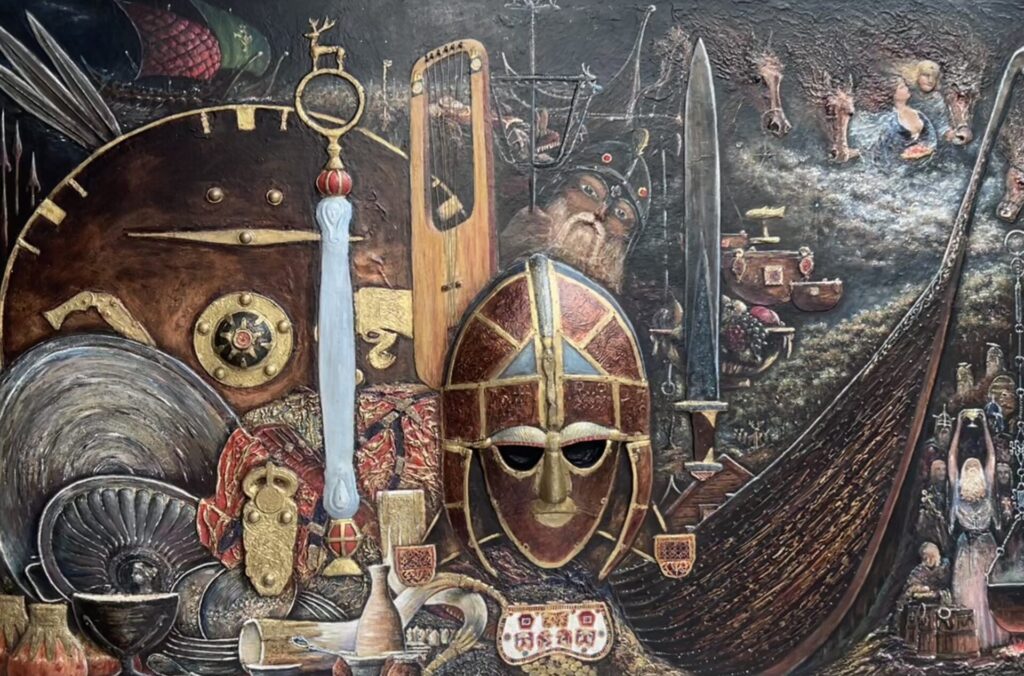 Abstract picture of Items from Sutton Hoo Burial Mound